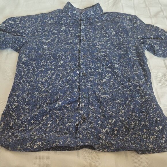 Buffalo David Bitton Navy Floral Button Down Shirt - Picture 14 of 16